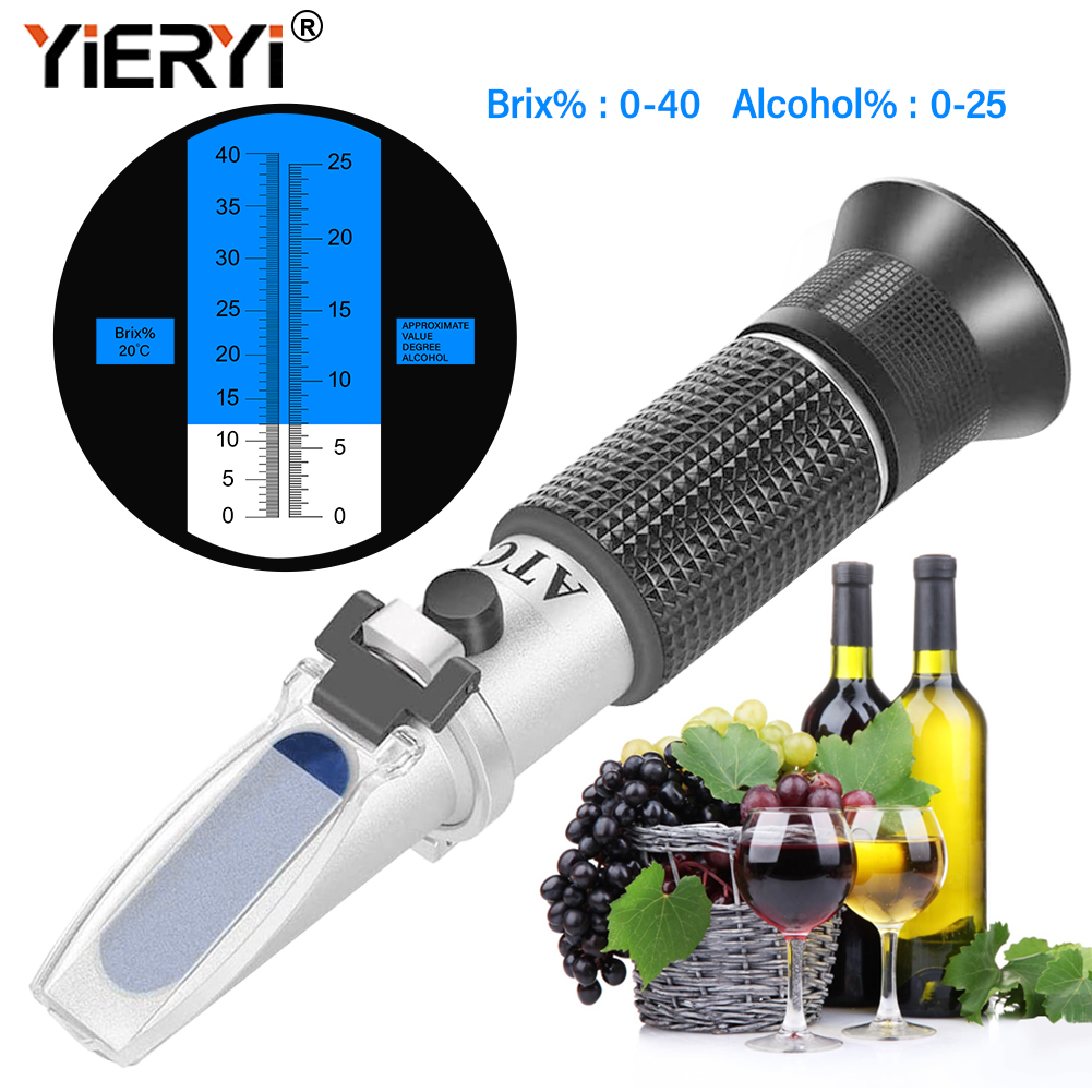 Wine Beer Brand - Refraktometr Yieryi 100% Nowy, 0~40% Brix,