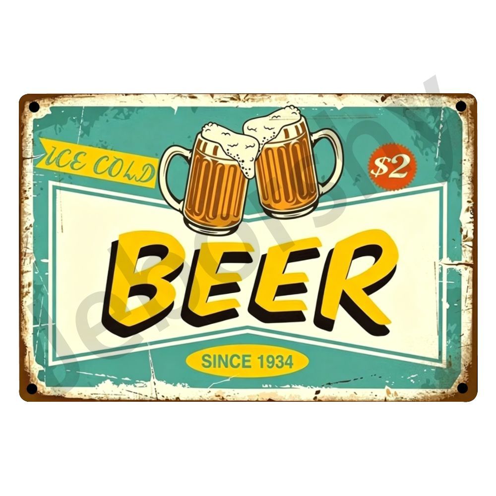 Metalowy Znak Whiskey Wino Alk – Wine Beer Brand recenzja i cena